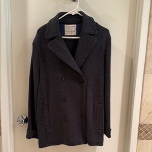 banana republic knit pea coat size medium gray